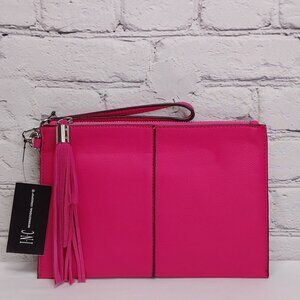 I•N•C INTERNATIONAL CONCEPTS 'MOLLY' TASSEL TOP-ZIP WRISTLET ORCHARD~ORA VEGAN